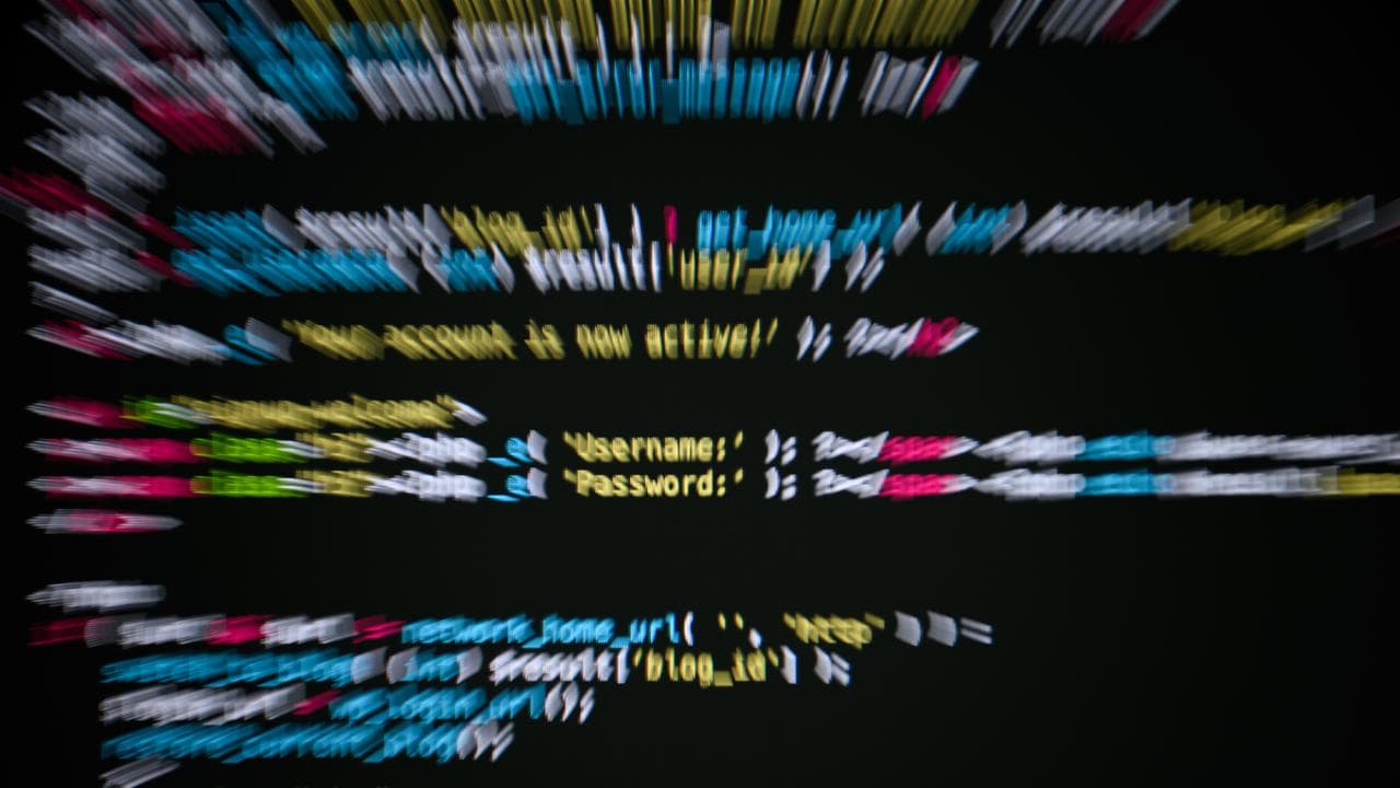 An image of code dispalyed on a computer screen (file image)