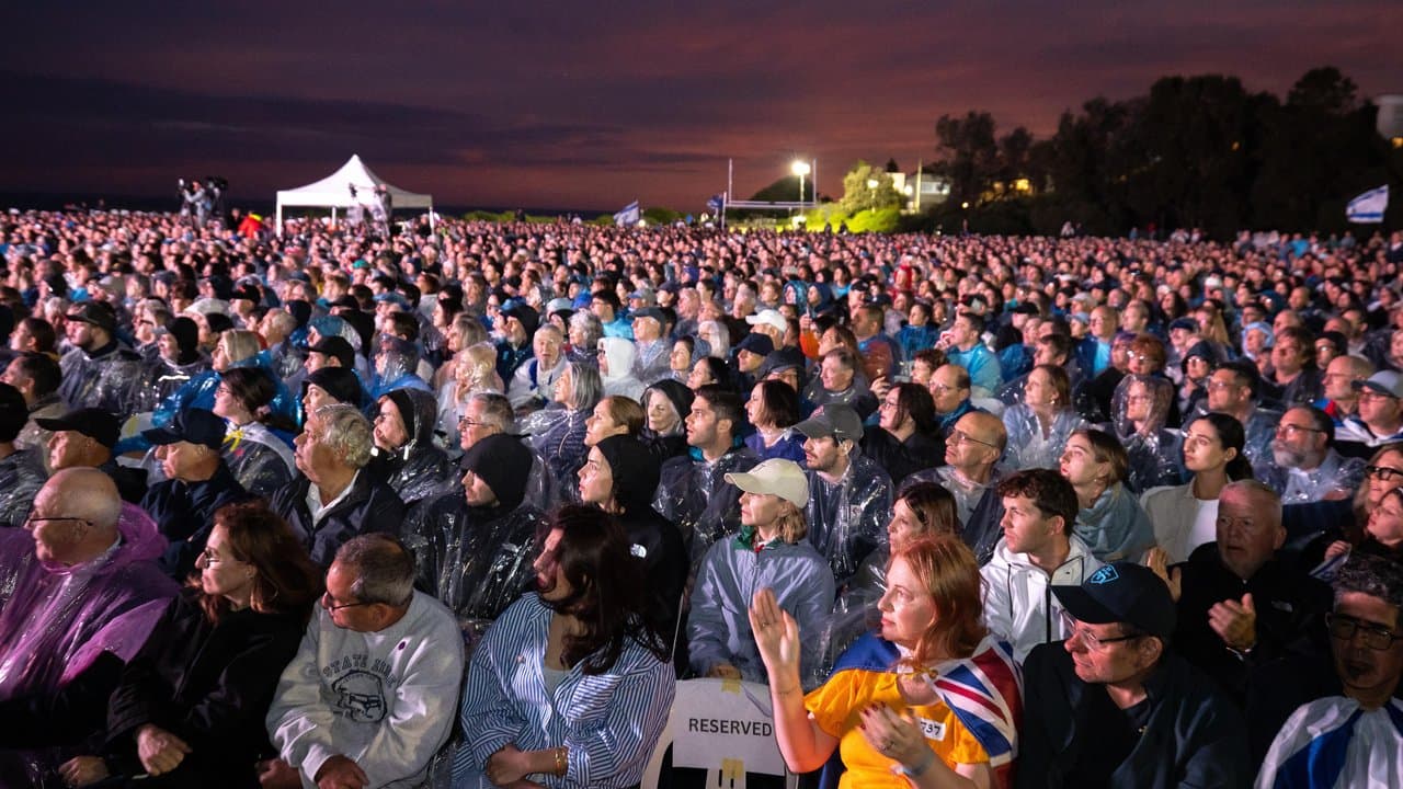 A vigil for the October 7 attacks