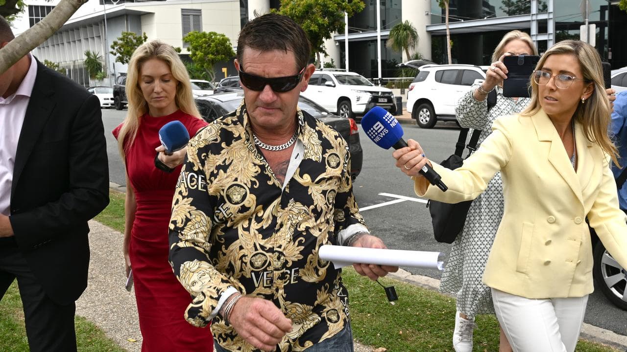 Dean Morrow leaving the inquest into the death of a meter reader