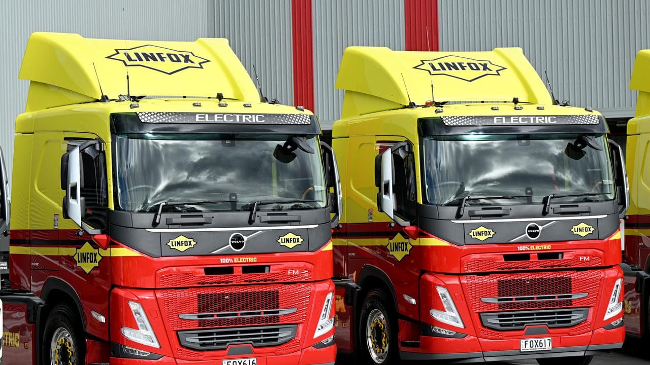 Linfox-operated Volvo electric trucks