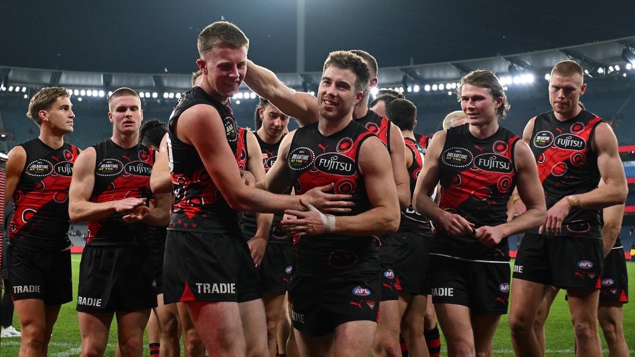 (L-R) Angus Clarke and Zach Merrett.
