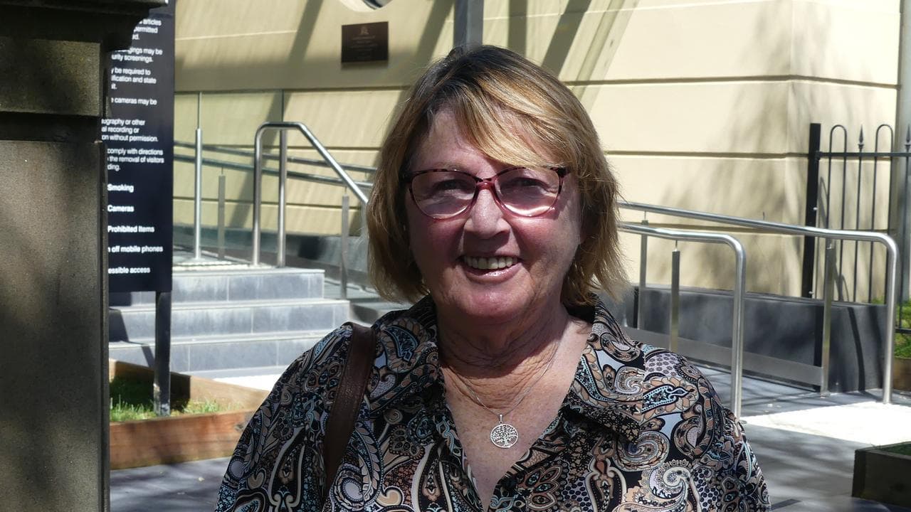 Anne South leaves Orange courthouse