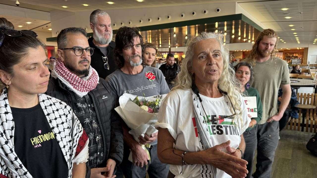 Madeleine Habib arrives home after her time in an Israeli jail