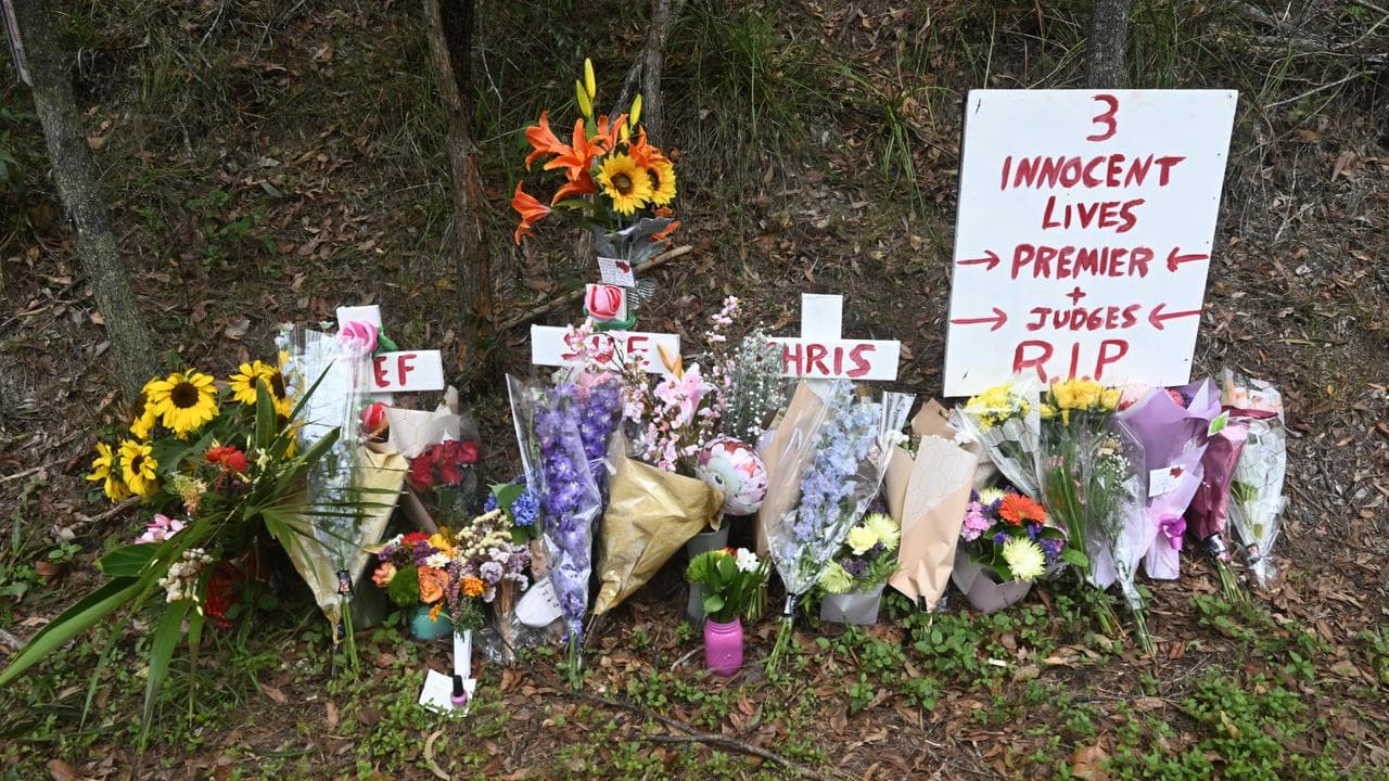 Tributes at the crash site (file)