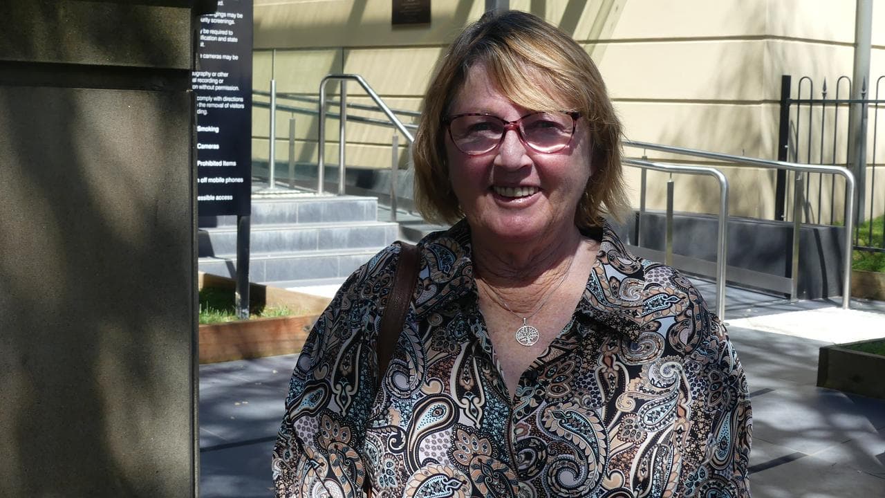 Anne South leaves Orange Courthouse