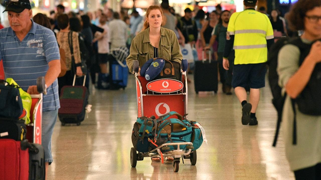 A photo of someone at an airport.