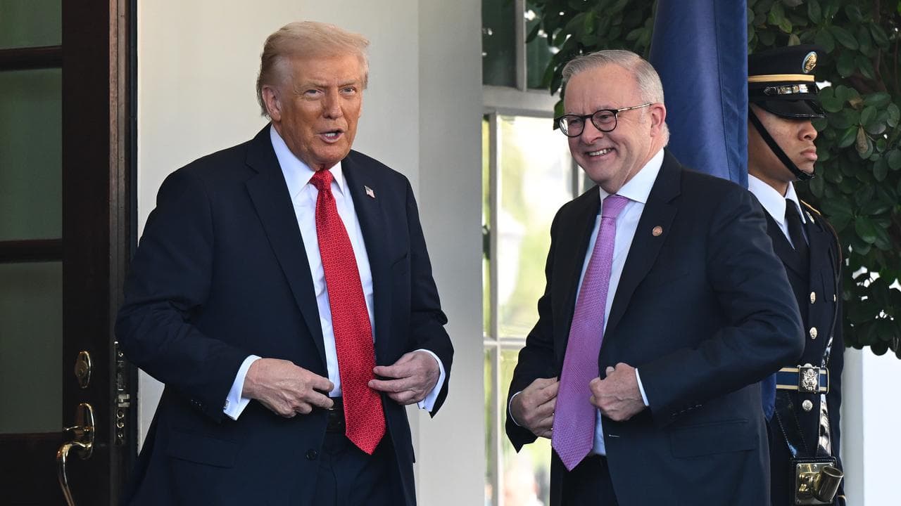 PM Anthony Albanese is greeted by US President Donald Trump