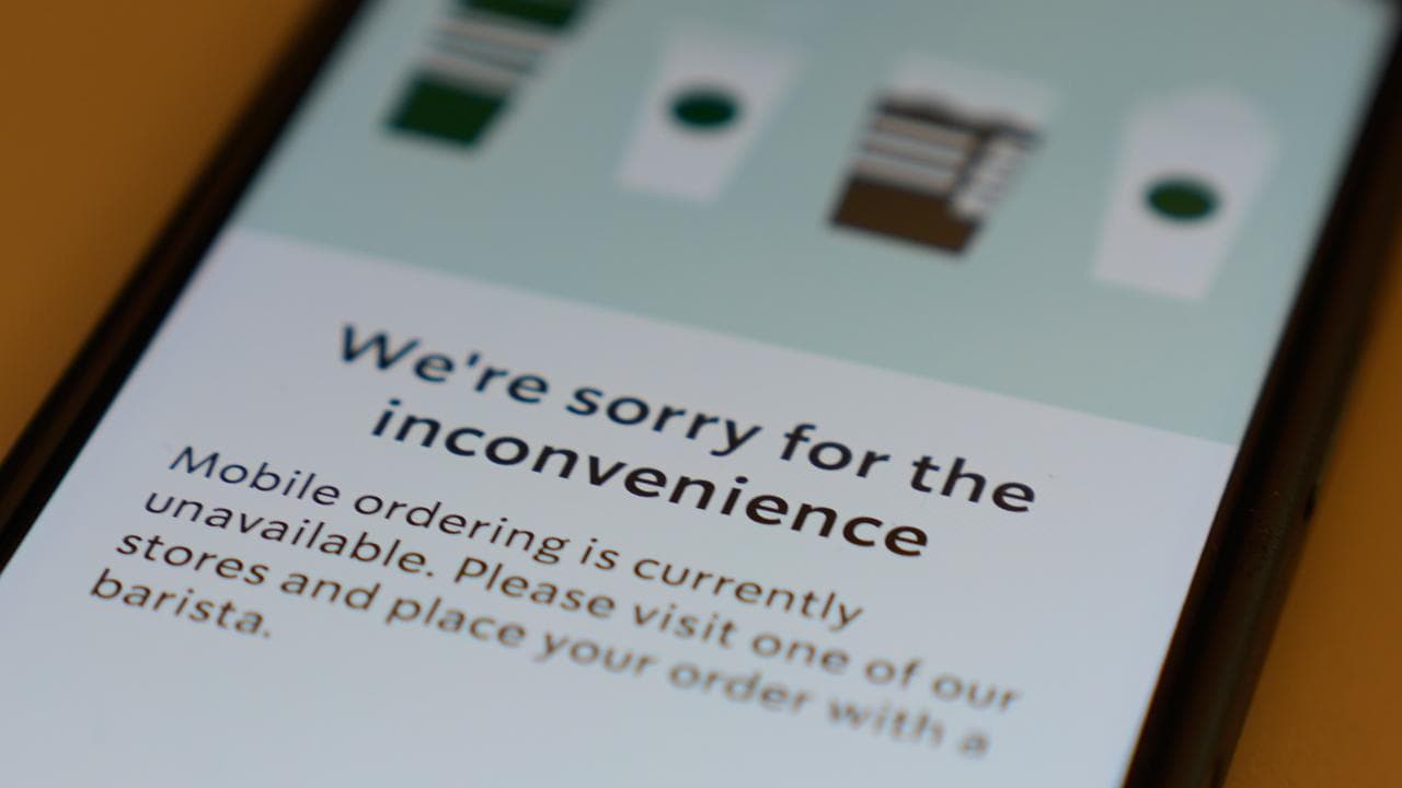 A Starbucks mobile app