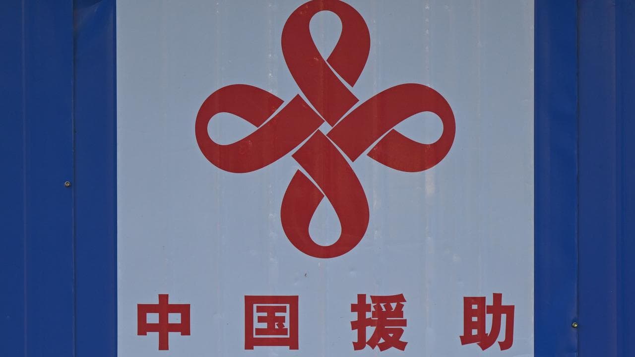 A China Aid sign