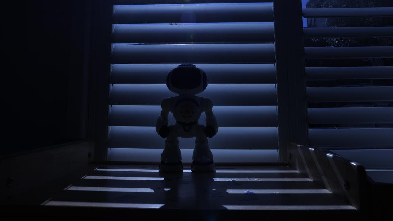 Robot character in shade