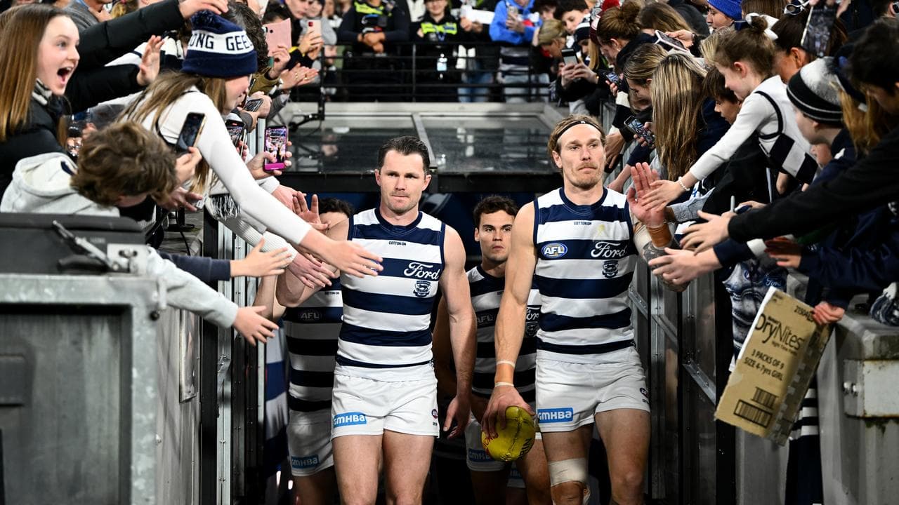Geelong veterans Patrick Dangerfield and Tom Stewart