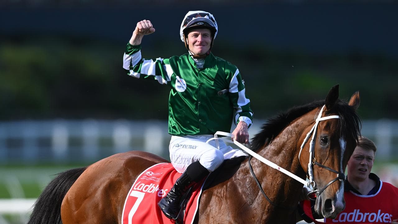 James McDonald rides Via Sistina back to scale.