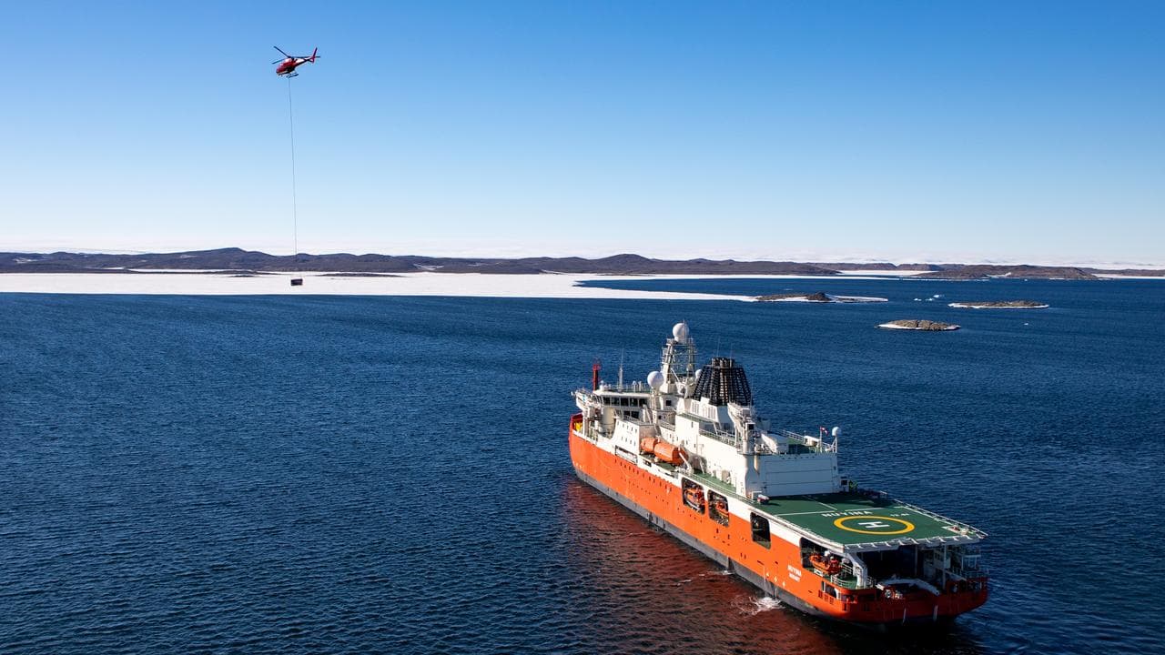 RSV Nuyina at Heard Island