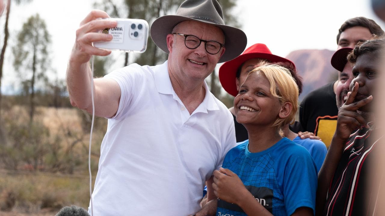 Anthony Albanese at Uluru