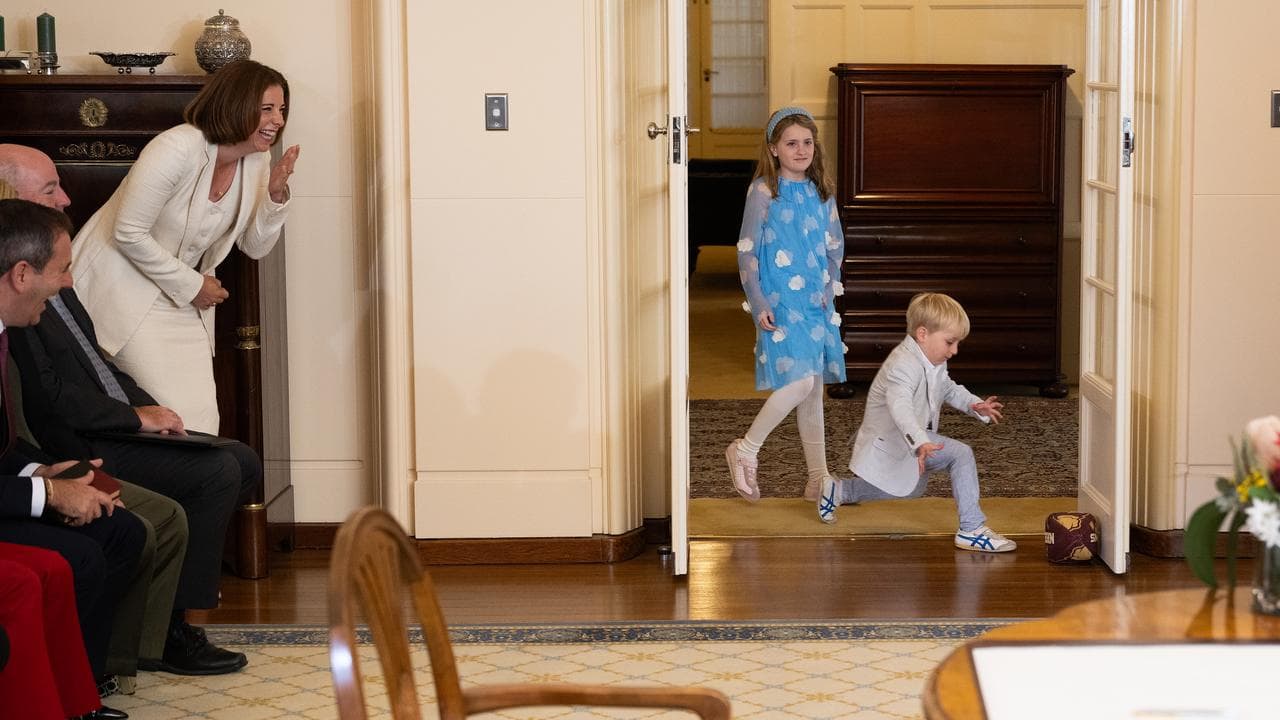 Anika Wells and her children (file image)