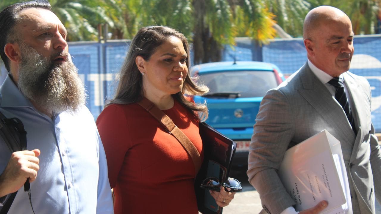 Senator Jacinta Nampijinpa Price arrives at court (file image)