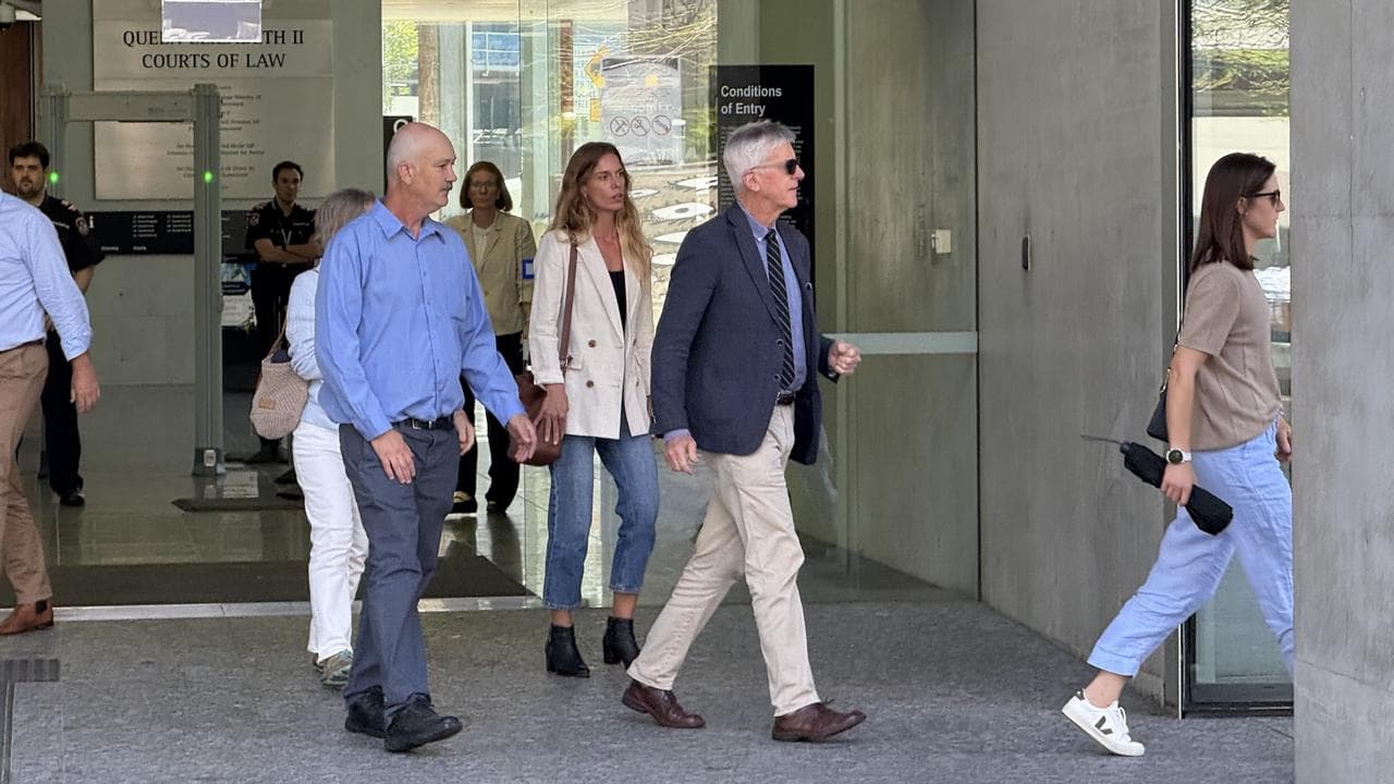 Supporters of Jesse Wahlen Beale leave court