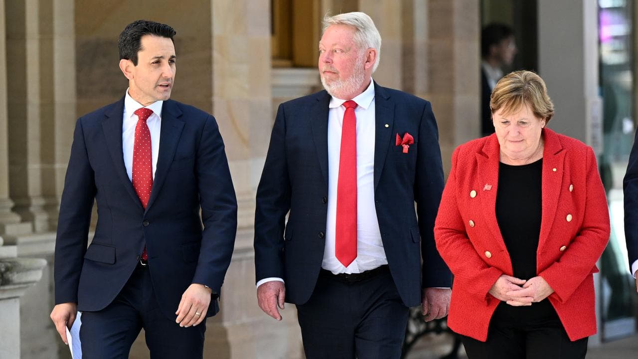 David Crisafulli and Bruce and Denise Morcombe