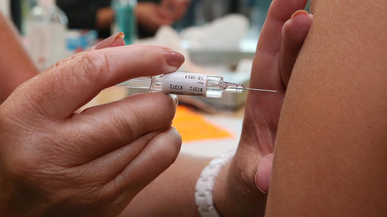 A flu vaccination