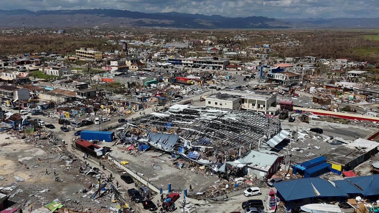 Black River, Jamaica, in the aftermath of Hurricane Melissa