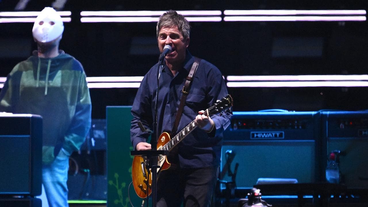 Noel Gallagher of English rock band Oasis performs at Marvel Stadium