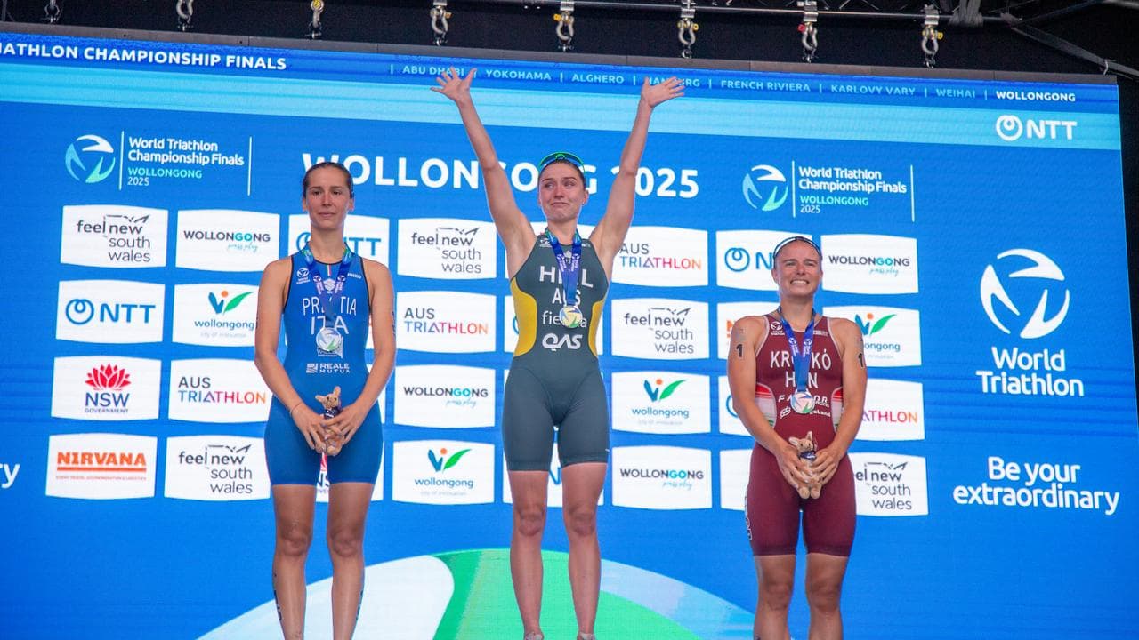 Richelle Hill celebrates.