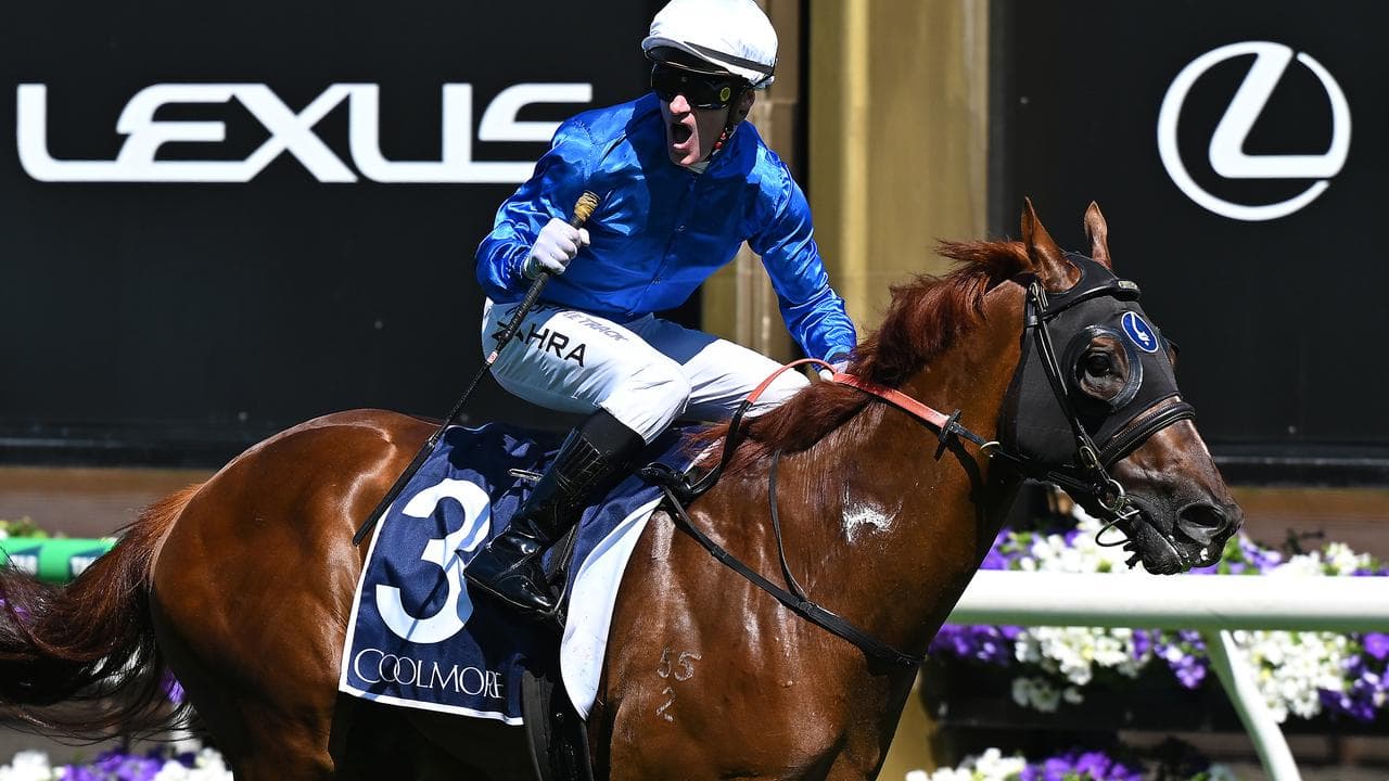 Jockey Mark Zahra roars with delight after guiding Tentyris