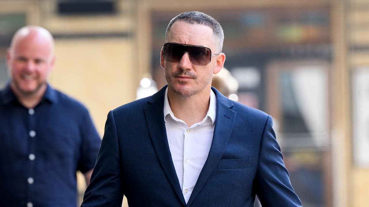 Brendan Faithfull arrives at court