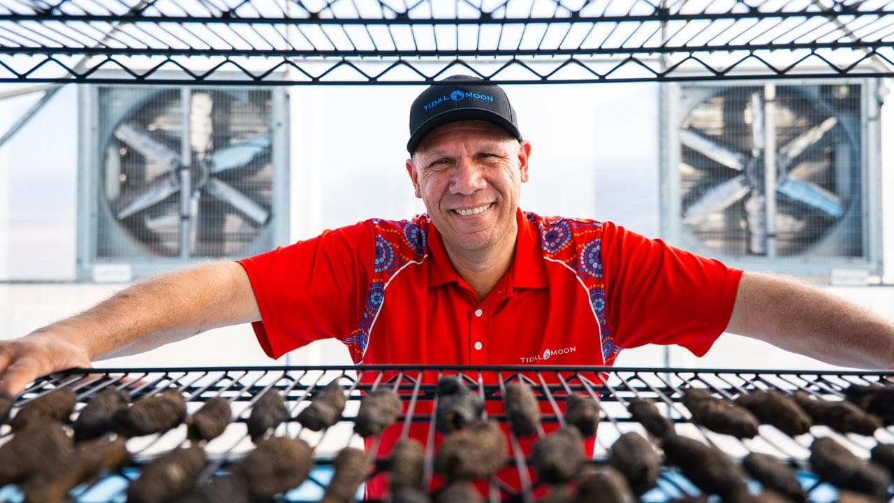 Tidal Moon founder Michael Wear at his sea cucumber fishery in WA
