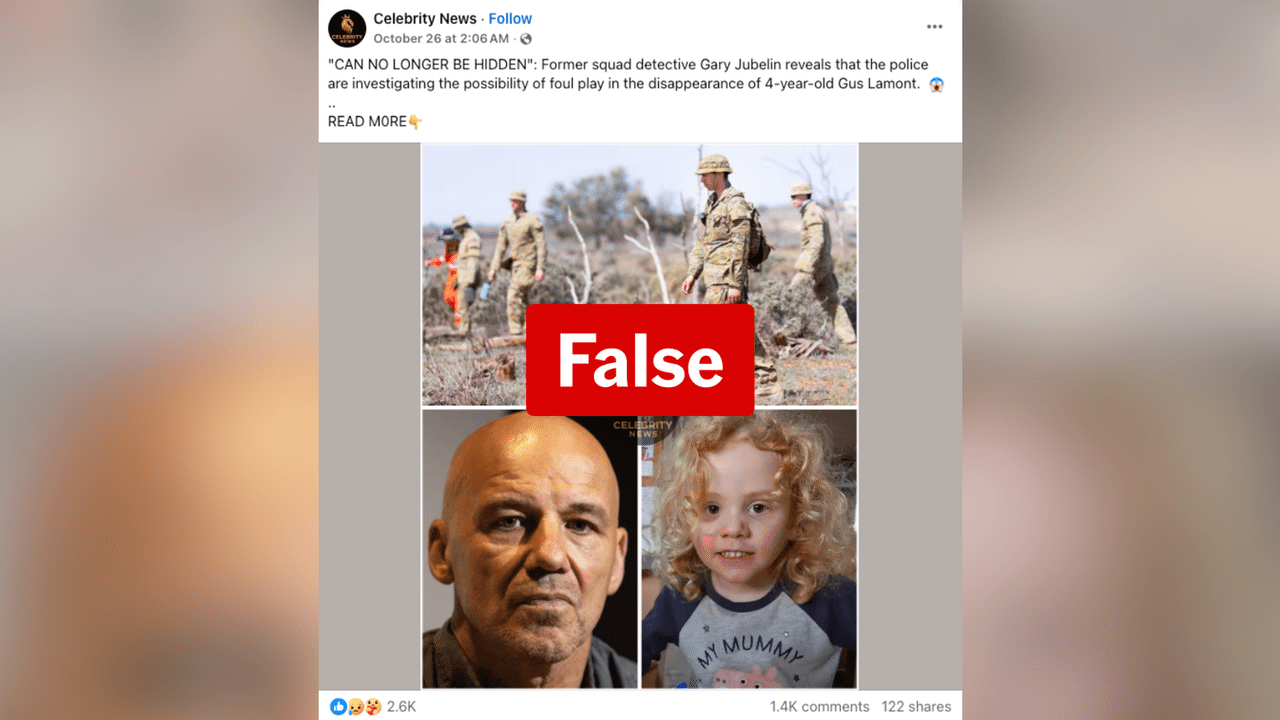 A screenshot of a Facebook post.