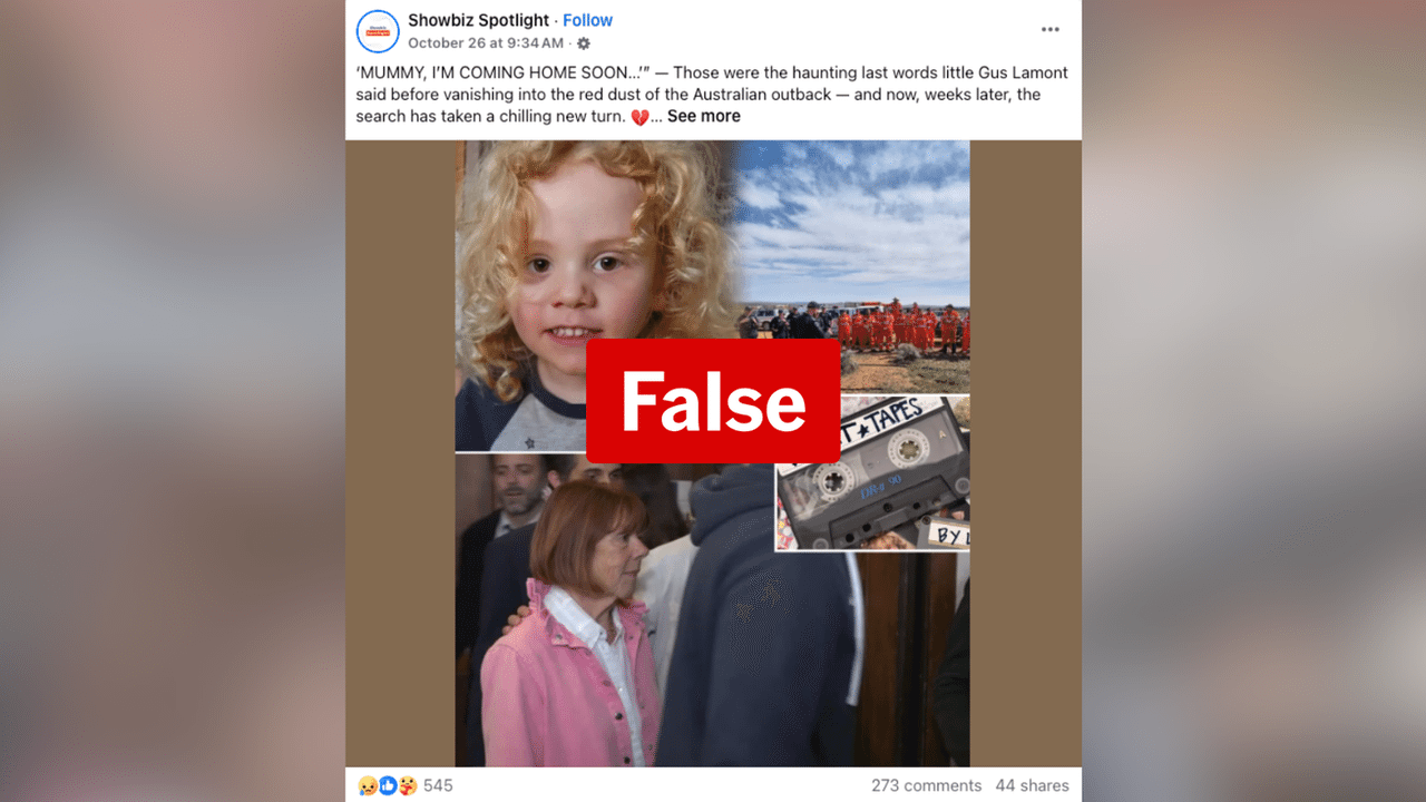 A screenshot of a Facebook post.