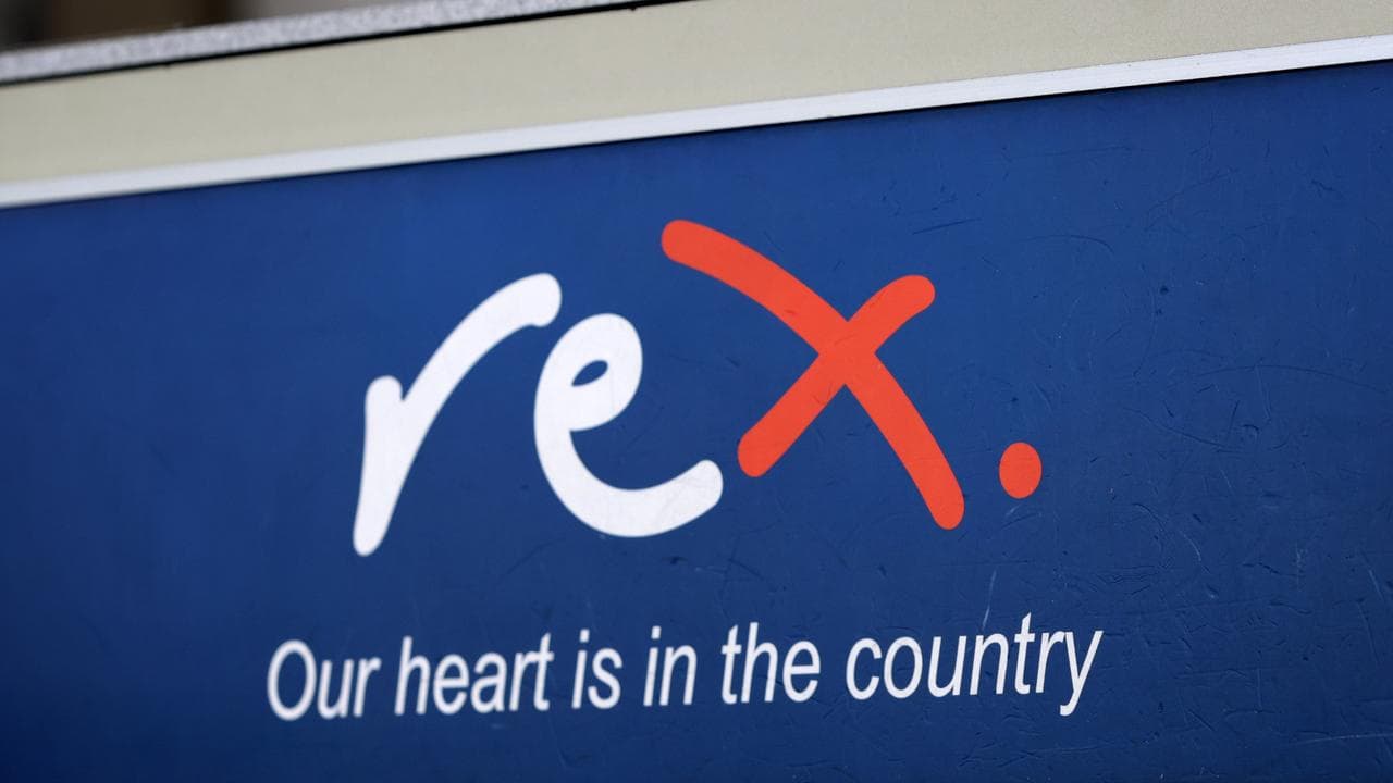 Rex signage at Sydney Domestic Airport