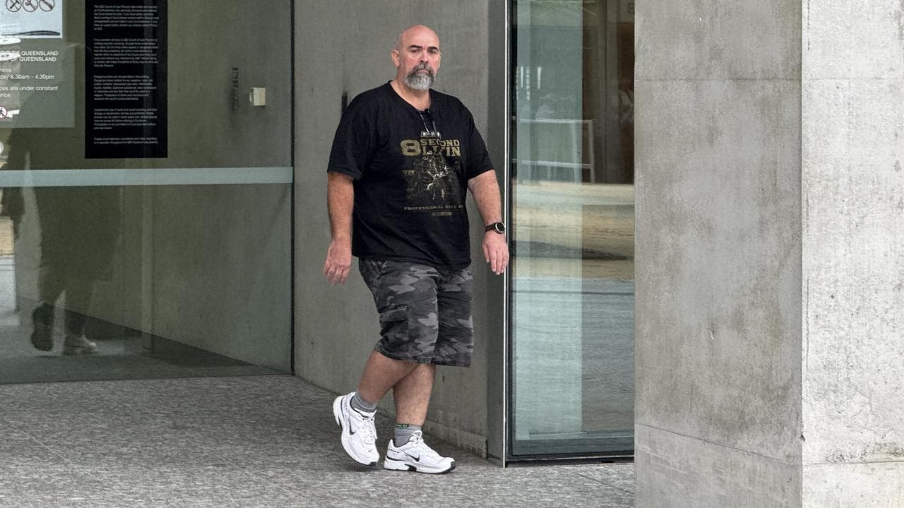 Michael Columbus leaves court