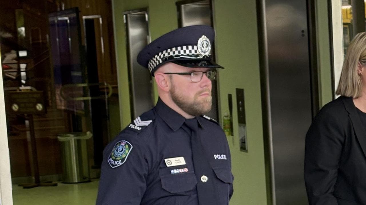 Sgt Haydn Evans leaves the court