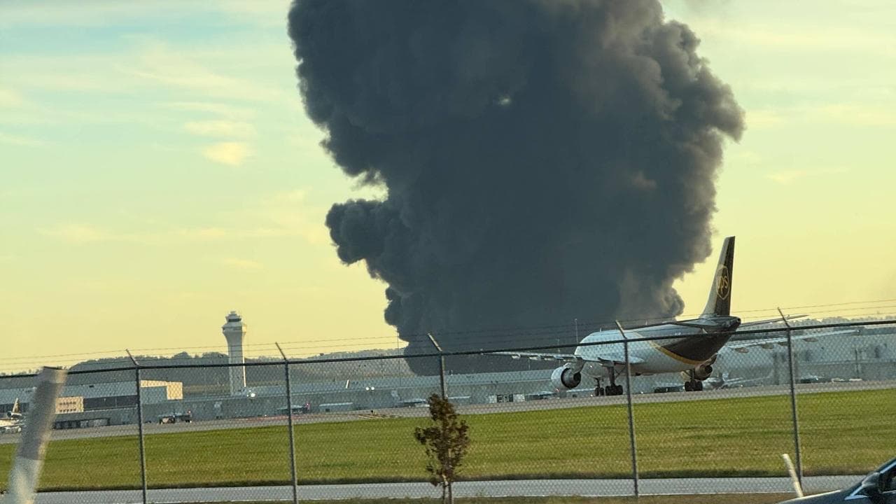 Smoke at Louisville International Airport