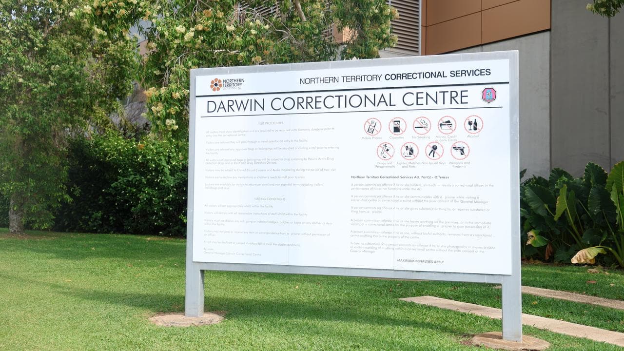 Signage outside the Darwin Correctional Centre (file image)