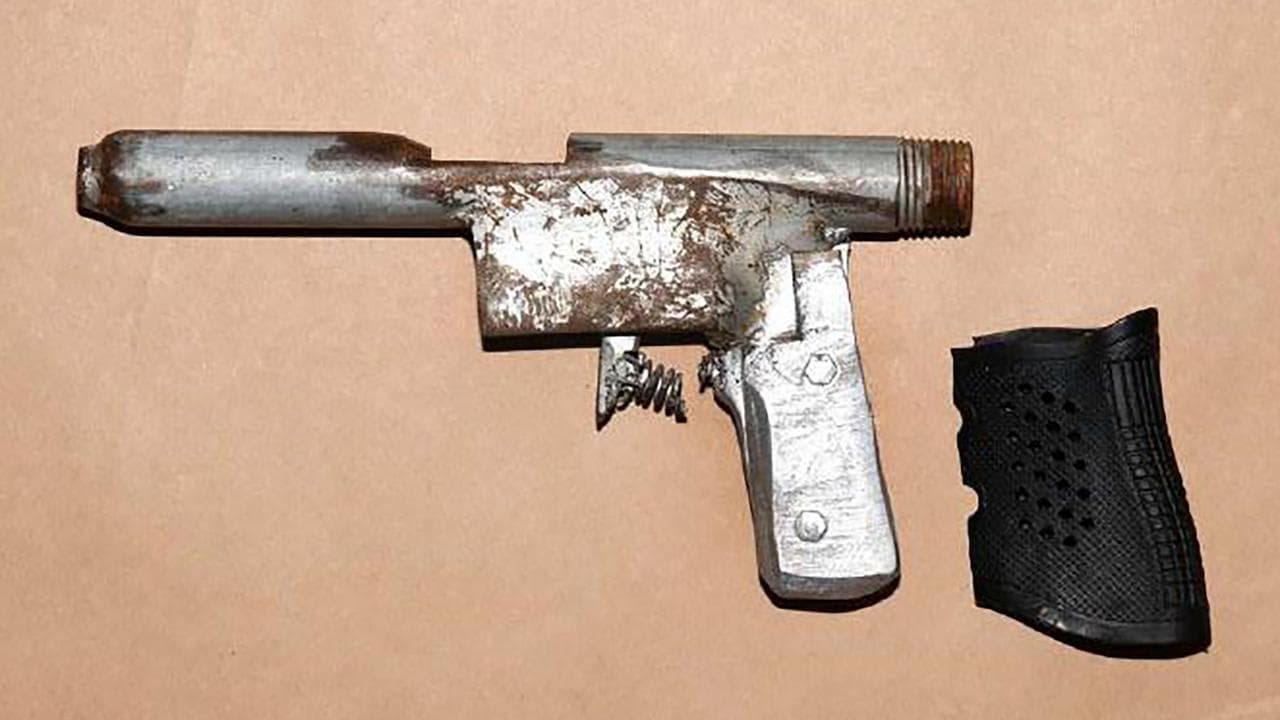 The homemade and inoperable handgun