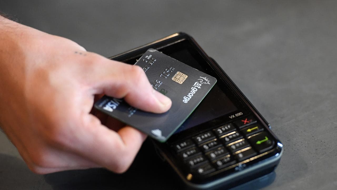Card payment at a cafe in Brisbane