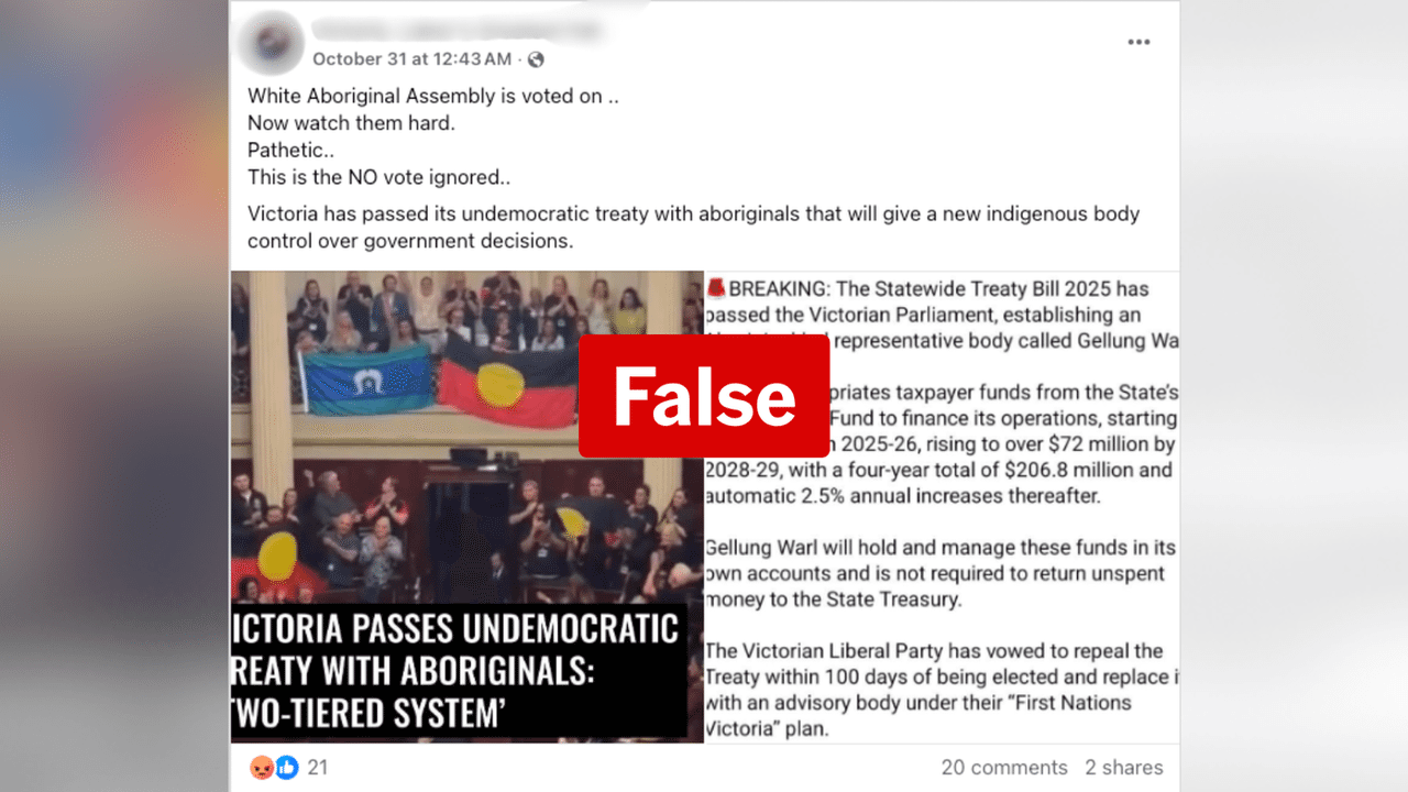 A screenshot of a Facebook post.