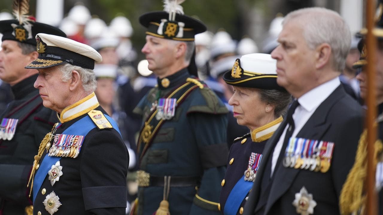 King Charles III, Princess Anne and Prince Andrew