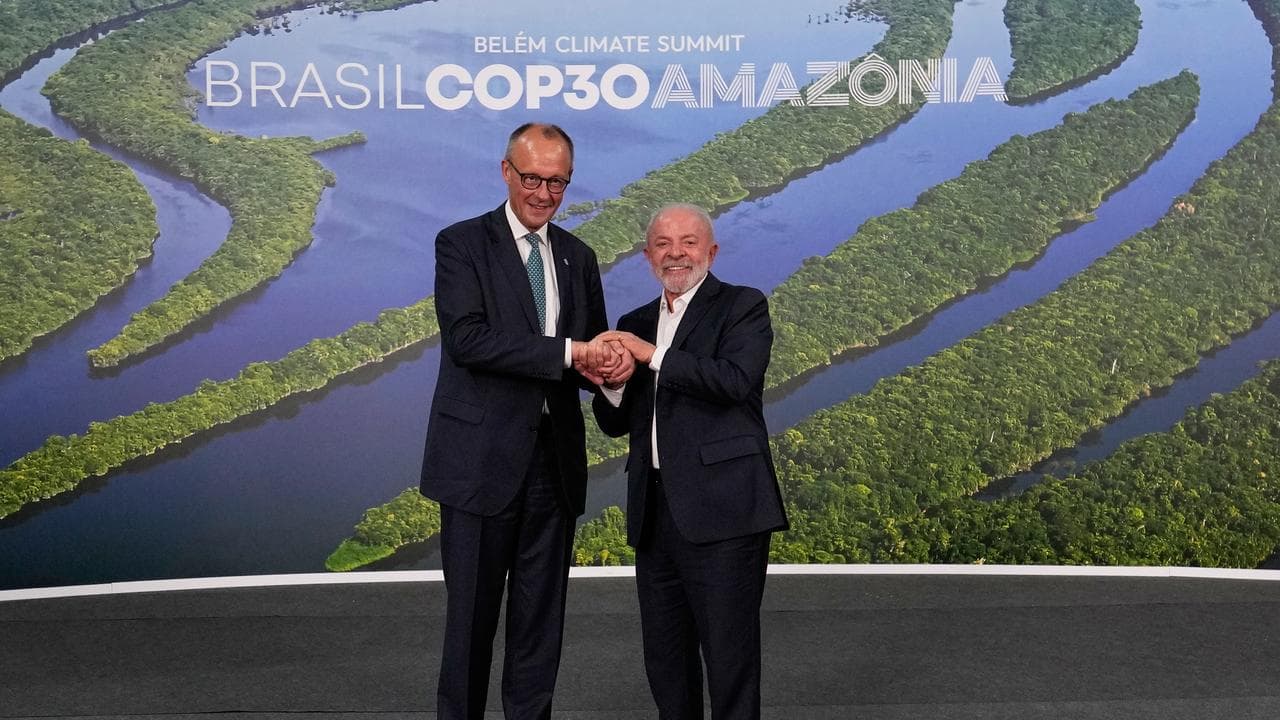 Brazil President Luiz Inacio Lula da Silva and German chancellor
