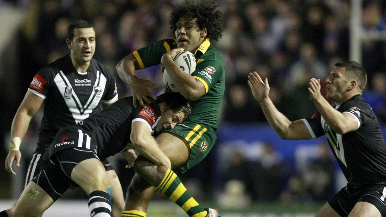 Australia's Sam Thaiday, second right