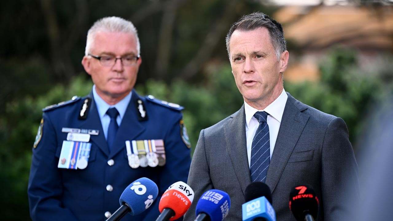 NSW Premier Chris Minns and NSW Police Commissioner Mal Lanyon