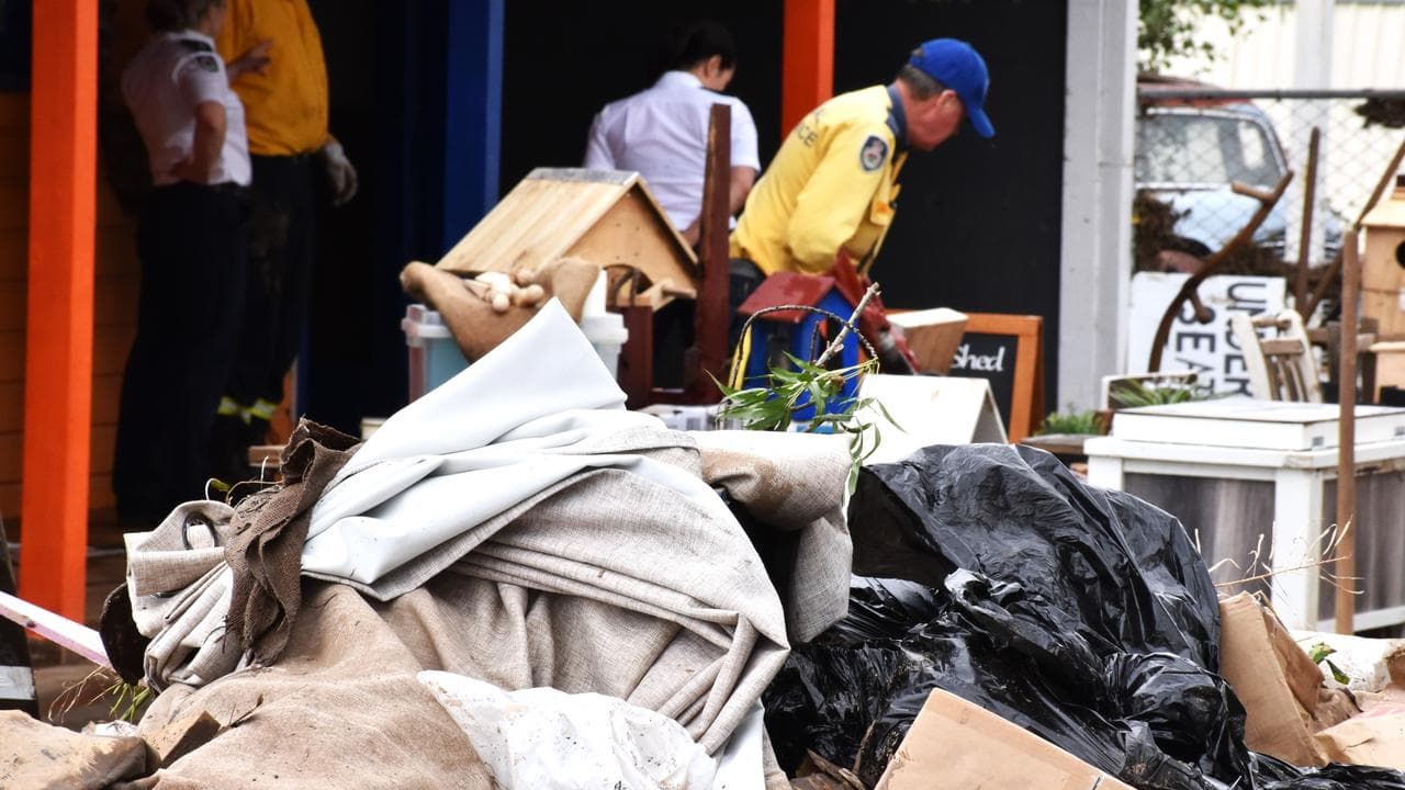 Flood damage in the town of Eugowra, central west NSW in 2022
