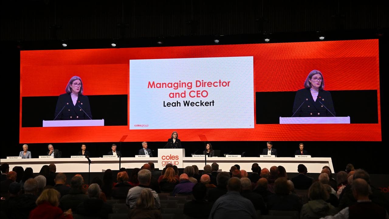 A general view of the Coles annual general meeting in Melbourne