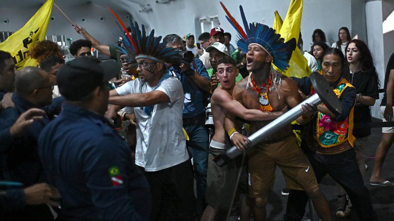 Protesters storm COP30 summit in Brazil