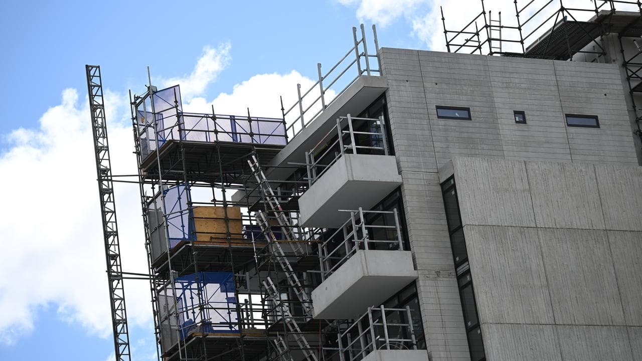 Construction for a residential building in Richmond, Melbourne