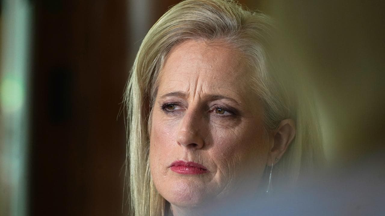 Katy Gallagher speaks to media