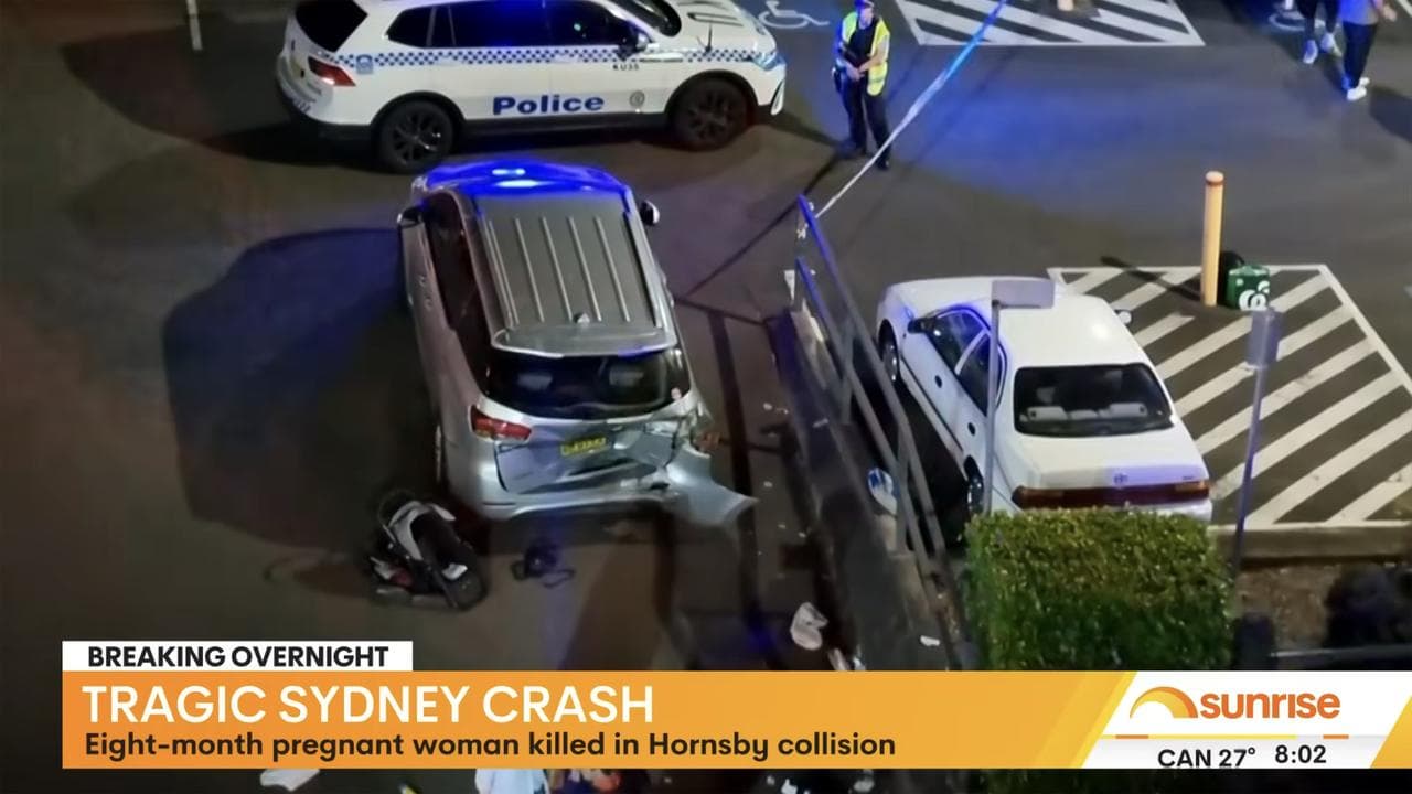 Screenshot from Seven News, of the crash-scene