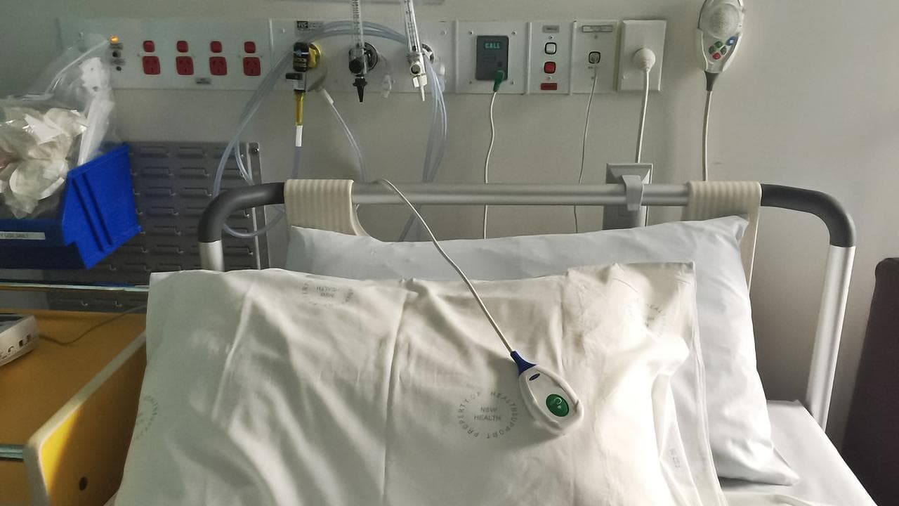 An empty bed seen in a recovery room at the Sydney Children's Hospital